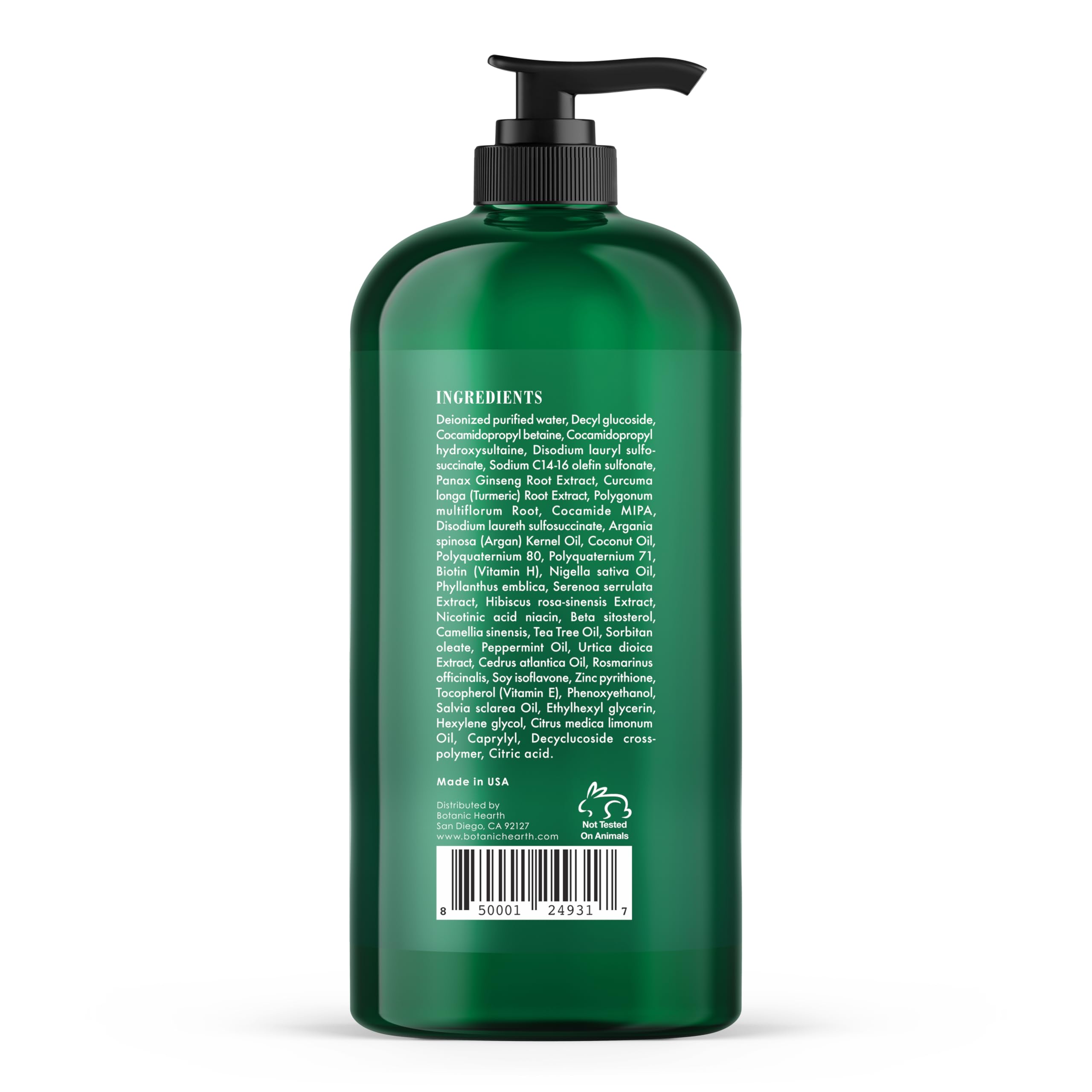 Botanic Hearth Shampoing Menthe: texture légère facilite démêlage et application.