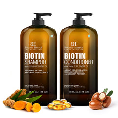 Botanic Hearth shampooing-biotine sur bouteille : nettoyage en douceur des cheveux.