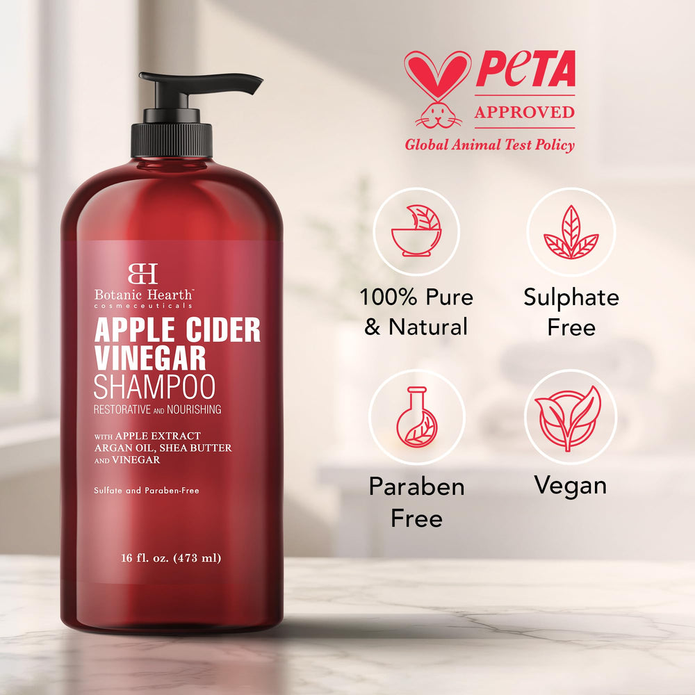 Botanic Hearth Shampooing Vinaigre de Pomme – cheveux plus forts et meilleures brillance