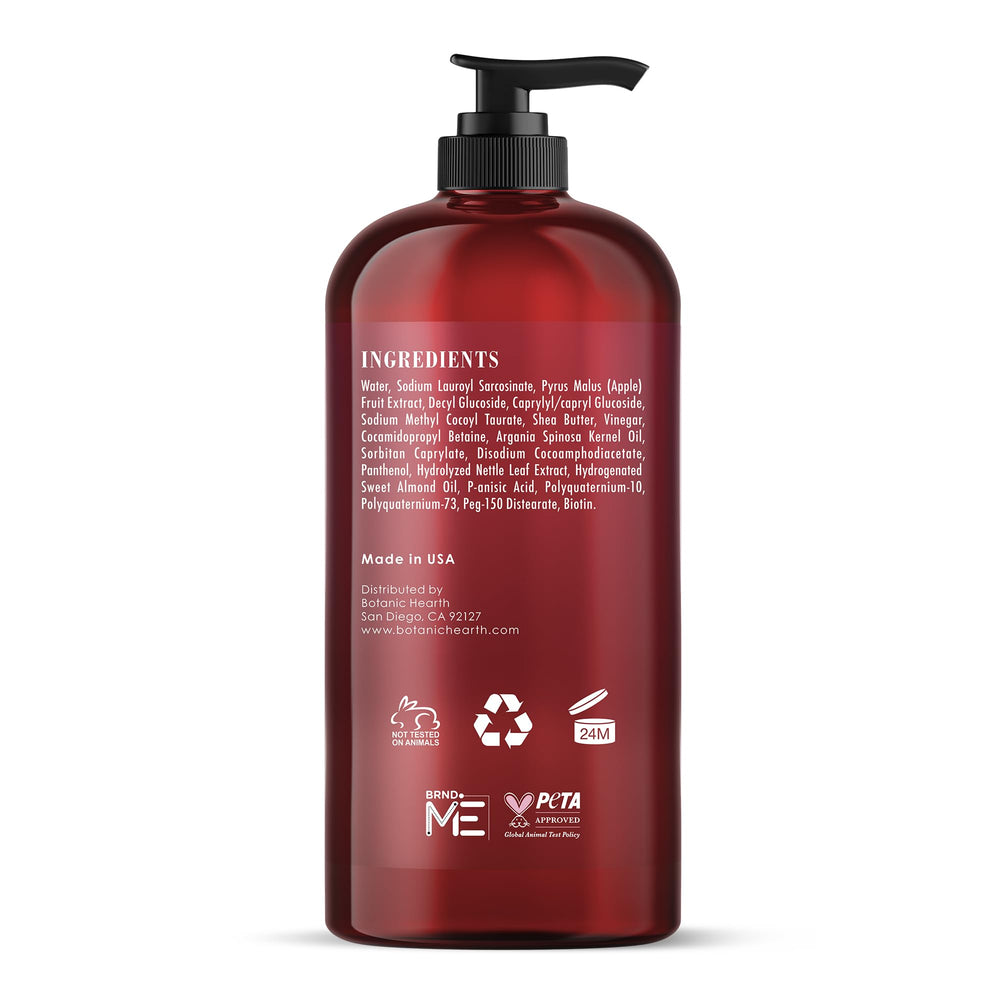 Botanic Hearth Shampooing Vinaigre de Pomme – sans sulfates pour une douceur accrue