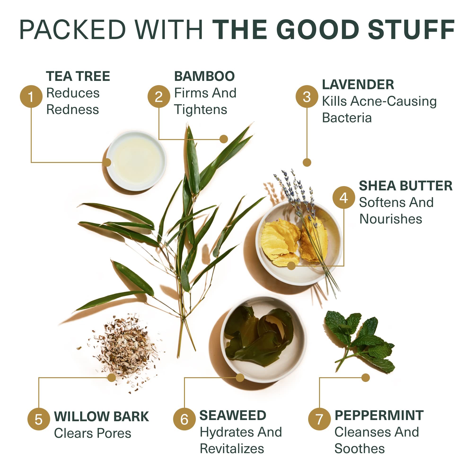 Botanic Tree peau propre sans résidu collant après le lavage.