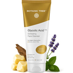 Botanic Tree bouteille-lavage-visage-acide-glycolique: nettoyage en profondeur et teint plus uniforme.