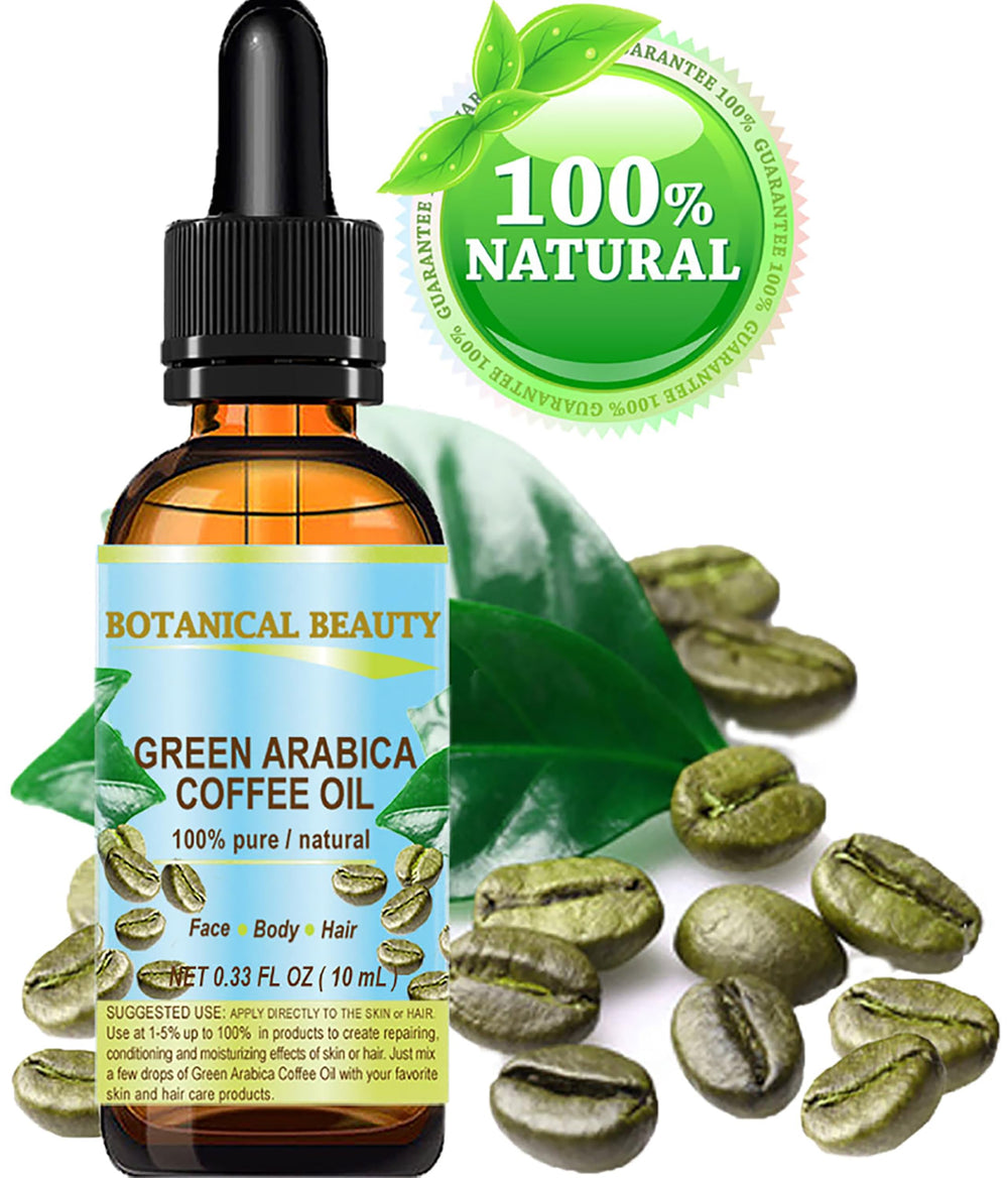 Application visage avec Botanical Beauty huile café vert Arabica pour hydratation