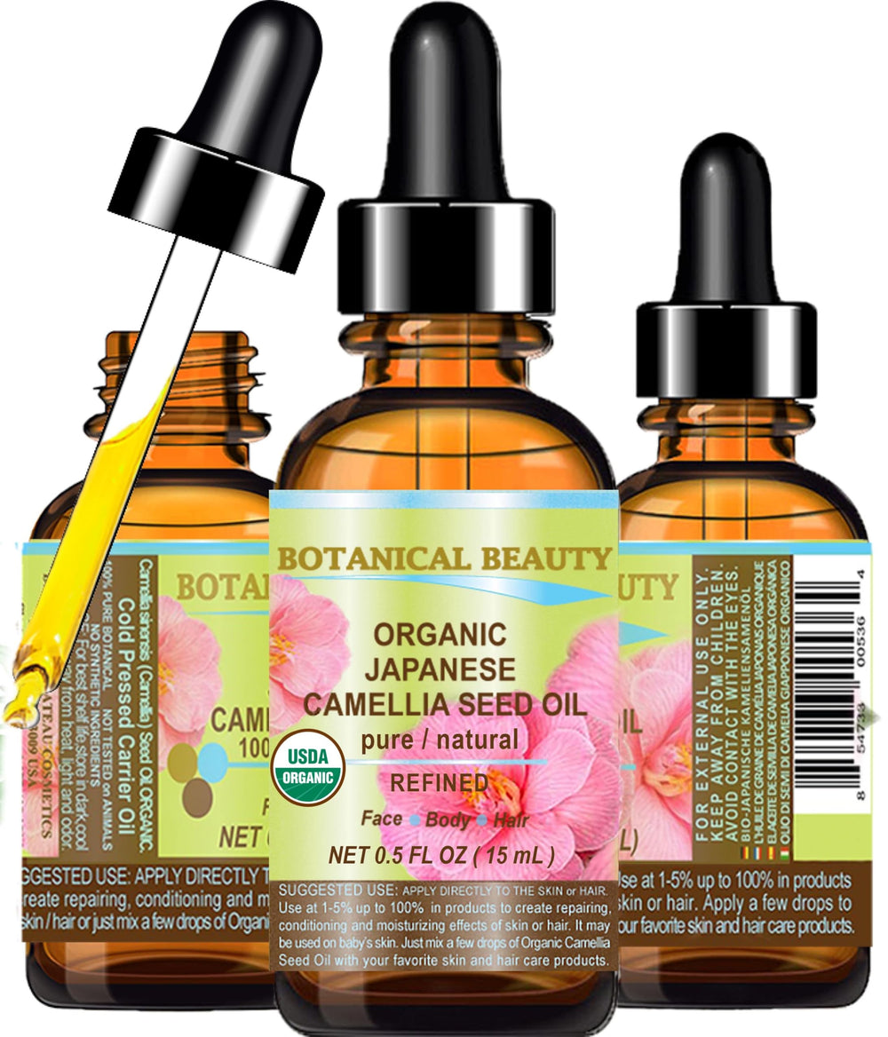 Botanical Beauty Camélia Japonaise — flacon pour peau radieuse et non grasse.
