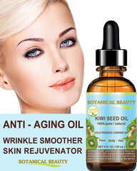 Kiwi Seed Oil applied to the face for gentle daily moisturization