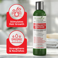 Botanical Green Care Conditionneur, texture satinée, démêlage fluide et nourrissant.