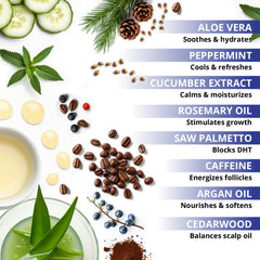 Botanical Green Care ProGrowth — composition botanique: formule sans parabènes pour cheveux sains.