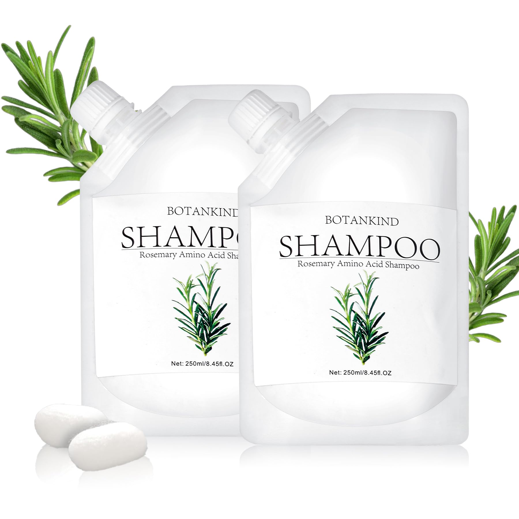 Botanikind Shampoing Romarin : Bouteille visible avec extrait de romarin et soin nourrissant.