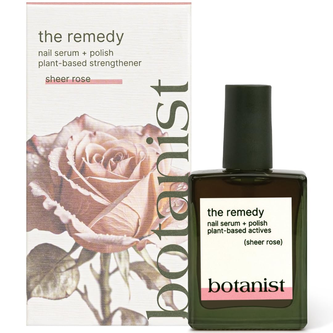 Botanist Nails Remedy flacon rose montrant le soin fortifiant.