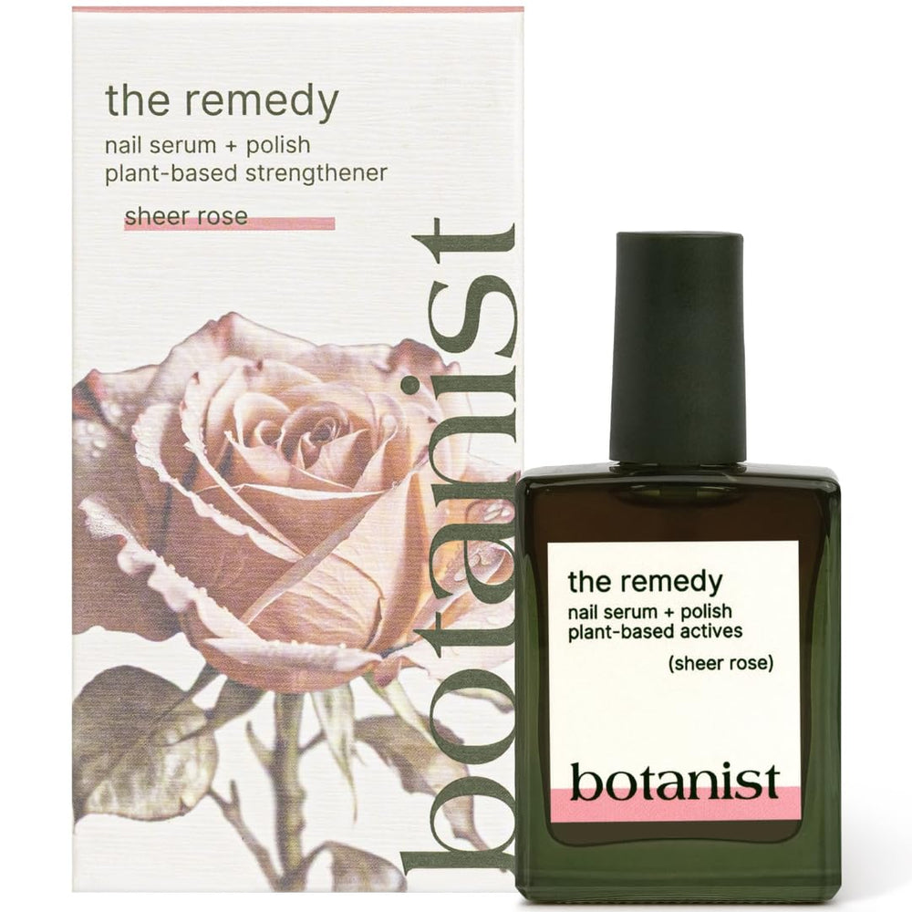 Botanist Nails Remedy flacon rose montrant le soin fortifiant.