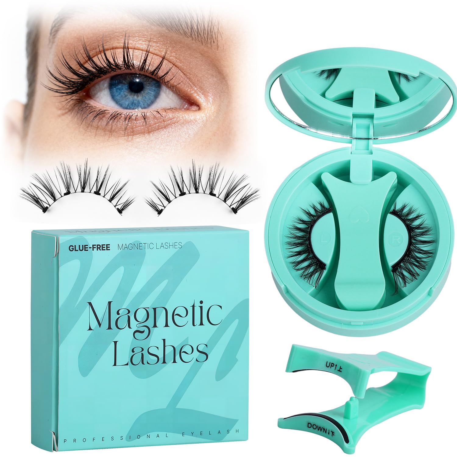 Botare cils magnétiques, kit et applicateur pour une pose rapide et facile.