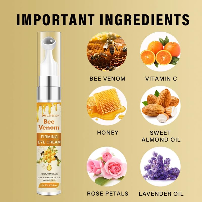 Soin visage botox abeille venin, hydratation durable et fermeté légère.