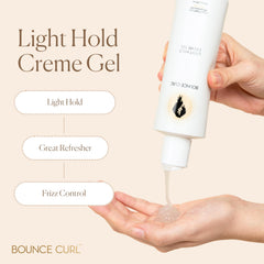 Bounce Curl Light Hold Creme Gel — texture légère qui sublime les boucles sans lourdeur.