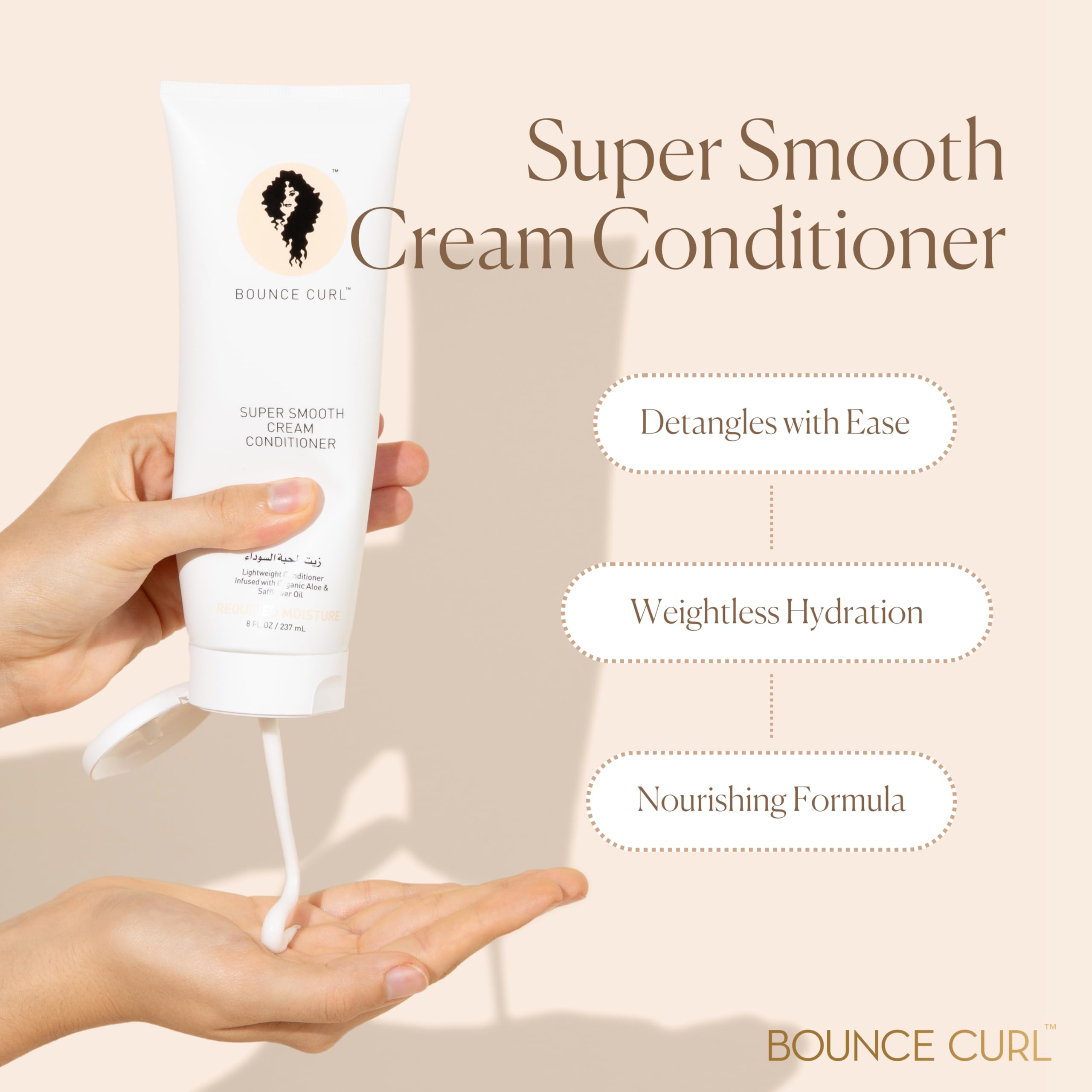 Bounce Curl démêlage facile – Crème conditionneur, cheveux sans accroc.