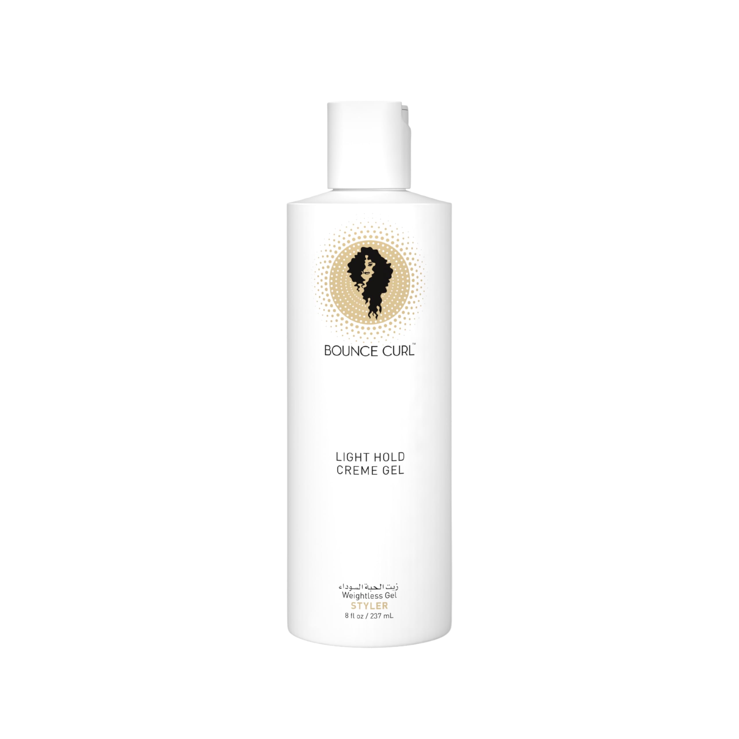 Bounce Curl Light Hold Creme Gel — bouteille 237 ml, définition légère pour boucles.