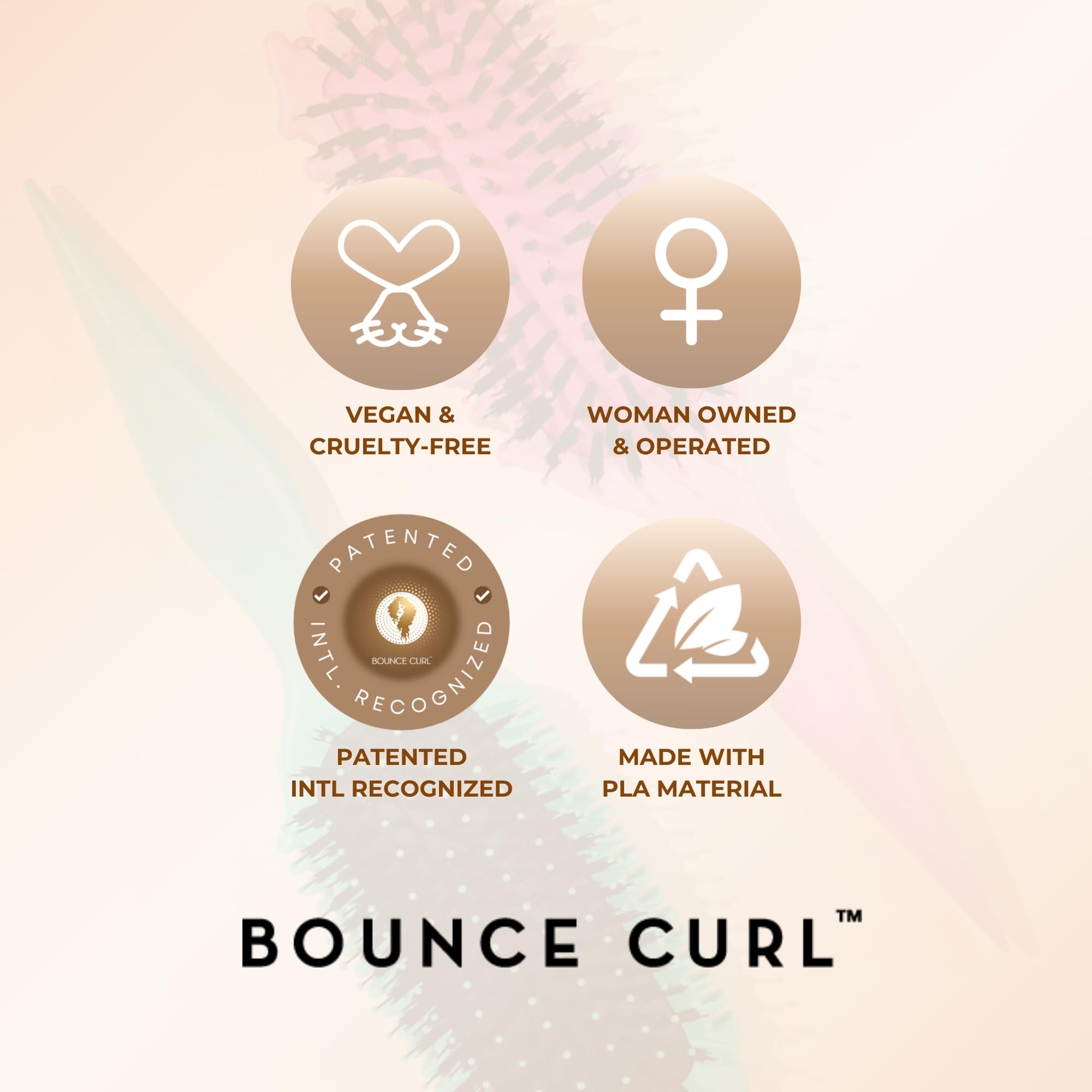 Bounce Curl tampon plus épais assure durabilité et glisse fluide.