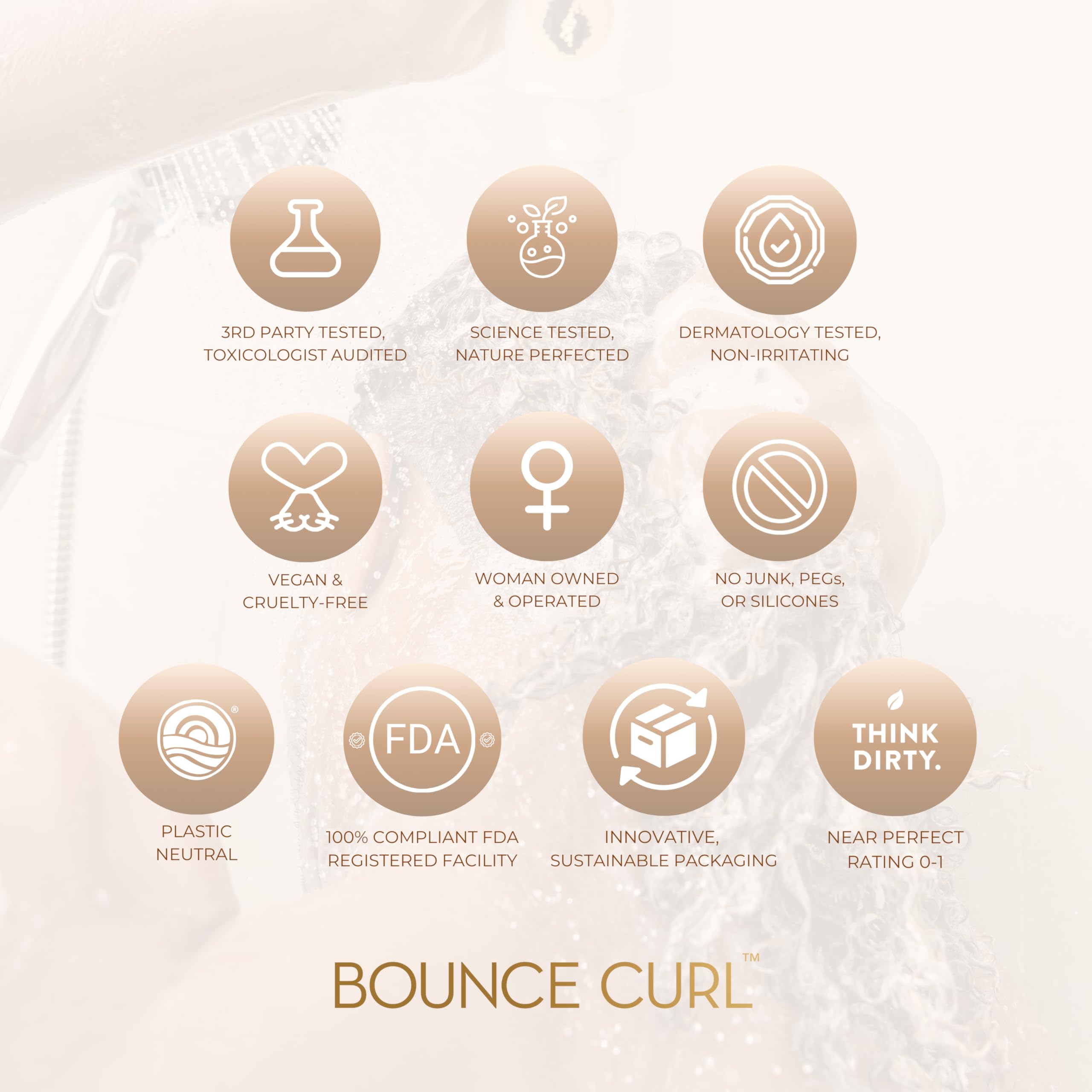 Bounce Curl parfum-peche-naturel laisse une fragrance naturelle après utilisation.