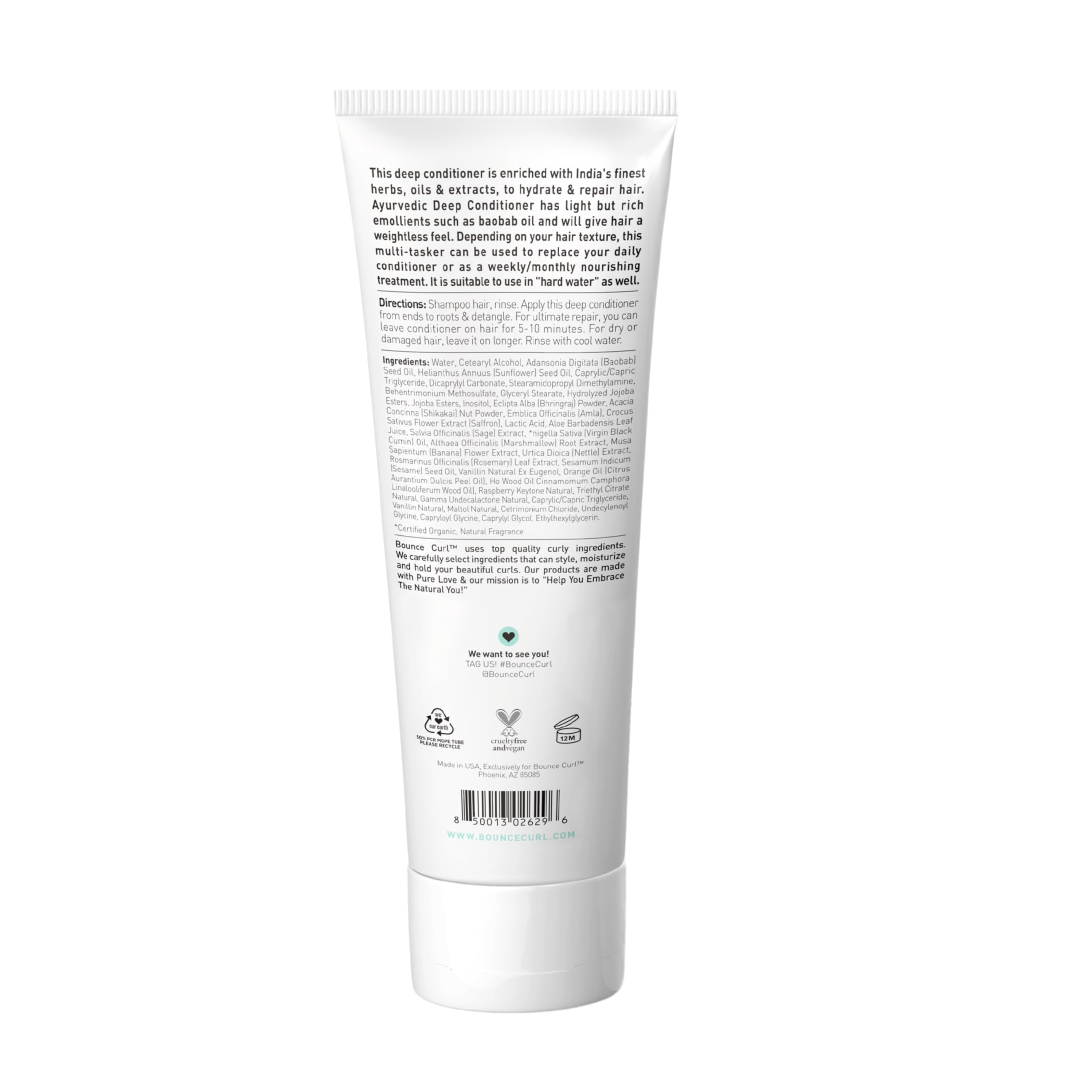  Bounce Curl sans-proteines convient aux cheveux sensibles et maintient l’hydratation.