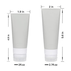 Bouti1583 bouteille voyage silicone vert 80 ml, légère et pratique.