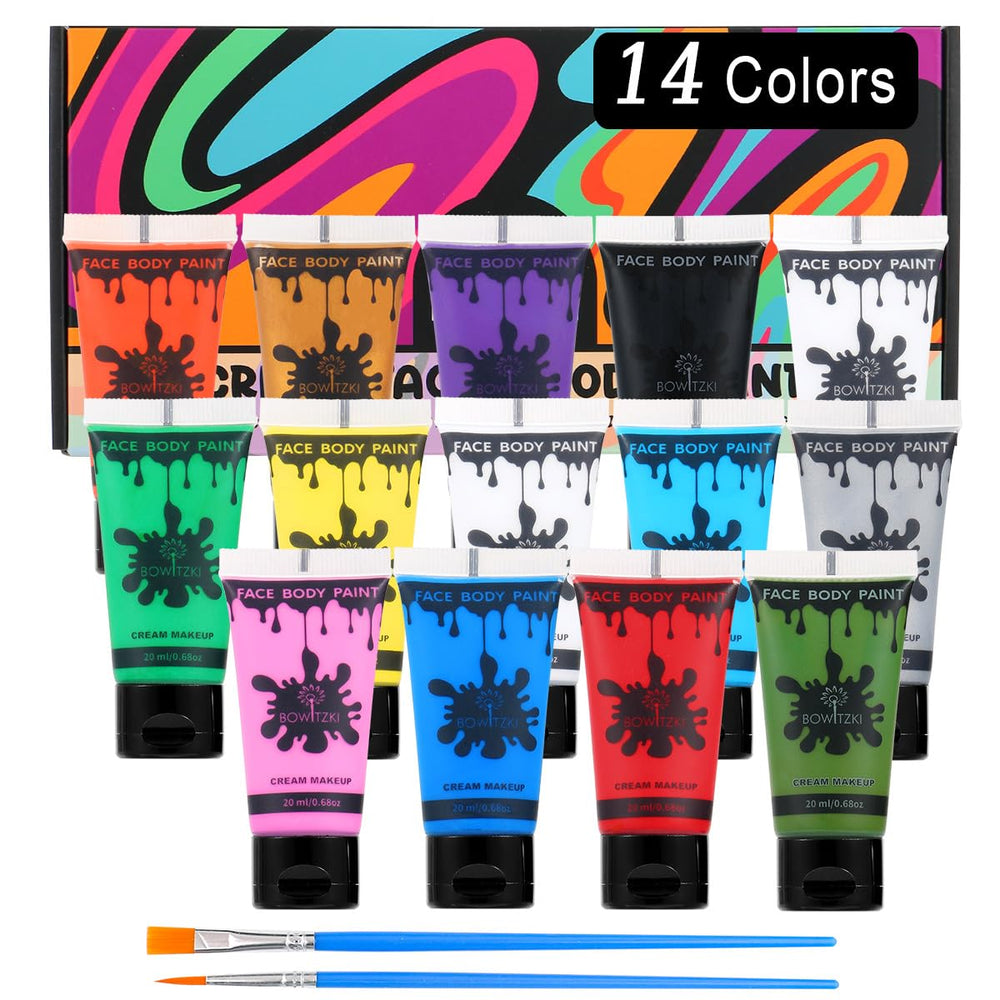 Bowitzki palette 14 couleurs - maquillage visage et corps polyvalent et durable