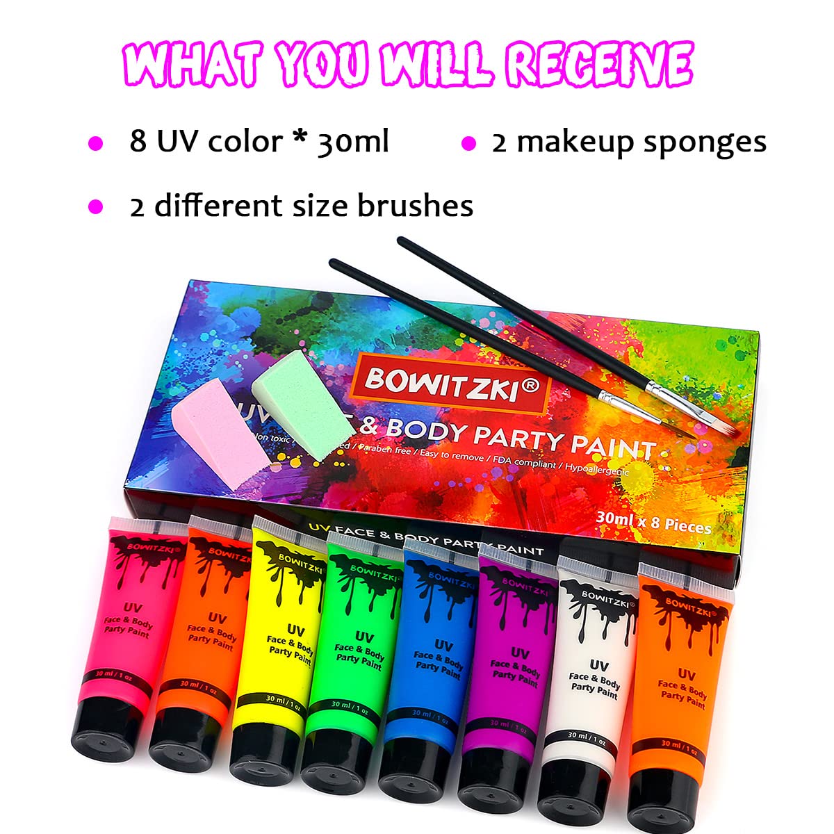 Démaquillage facile Bowitzki: savon et eau pour tout enlever.