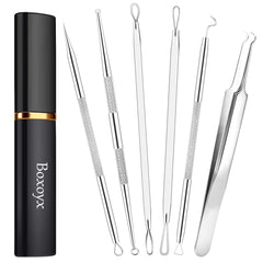 Boxoyx kit-outils comédons etui métal, extraction précise et rangement sûr.