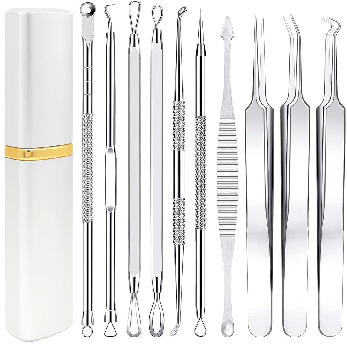 Boxoyx kit-outils pince-extracteur-comedons, extraction précise des points noirs.