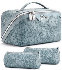 BOYATU sac maquillage voyage ensemble 3 pièces florales, parfait pour organiser vos produits.