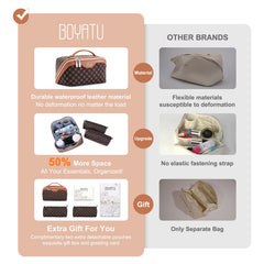 BOYATU trousse maquillage cuir vegan imperméable et durable.