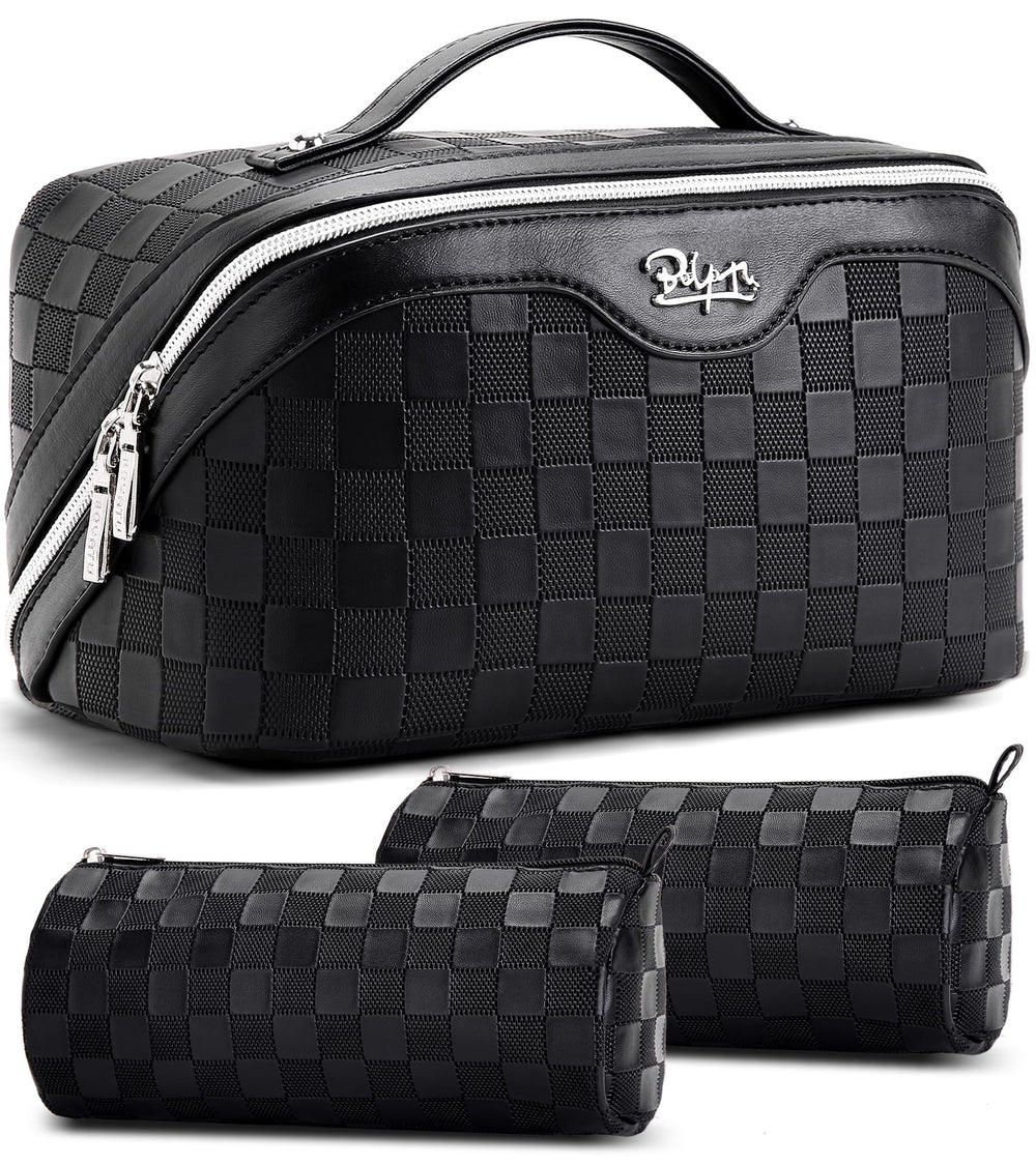 BOYATU trousse maquillage voyage ouverte, rangement rapide des produits essentiels.