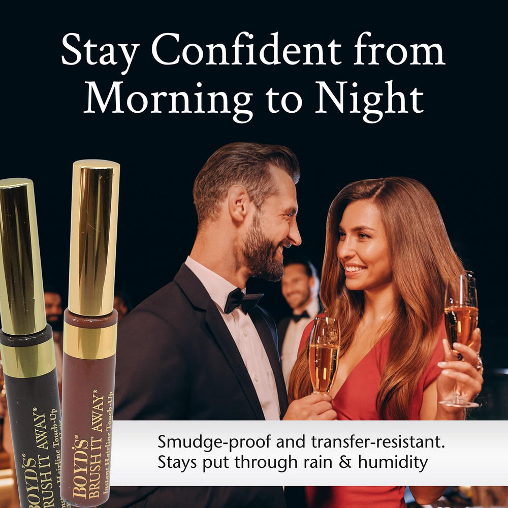 BOYD'S MADISON AVENUE Brush It Away, teinte brun clair pour camoufler les racines.