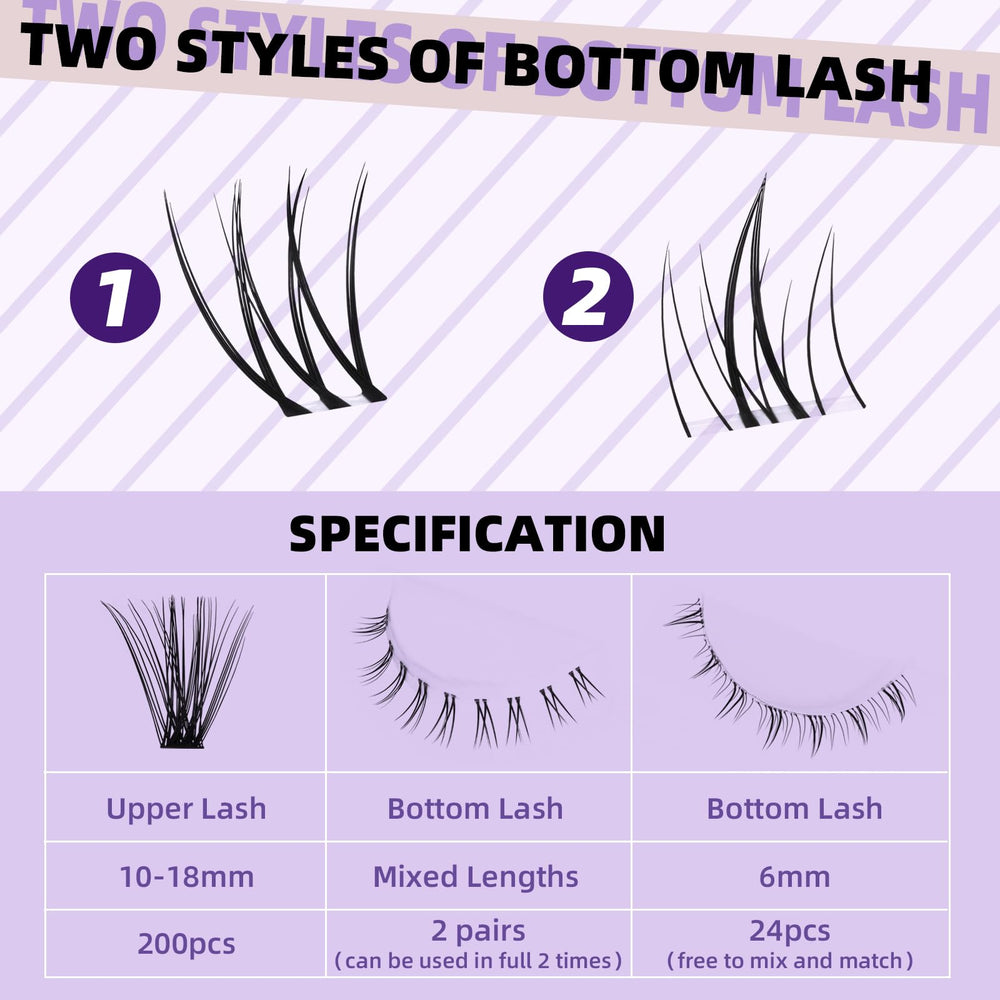B&Qaugen : bande cils noire et naturelle compatible avec les cils