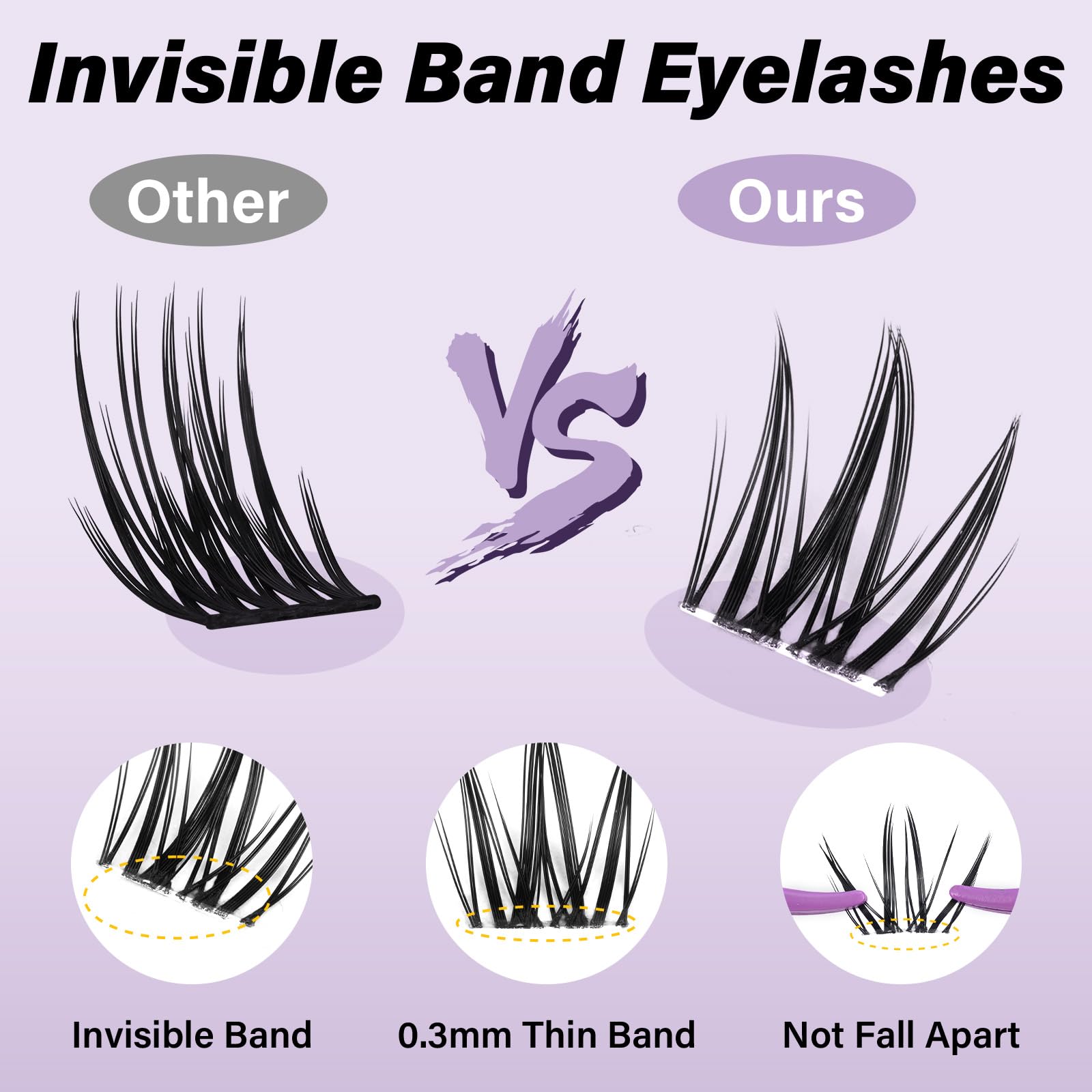 B&Qaugen Bella Lash Clusters Kit longueurs manga pour styles variés