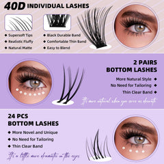 B&Qaugen : cils inférieurs 24 pièces pour look dramatique
