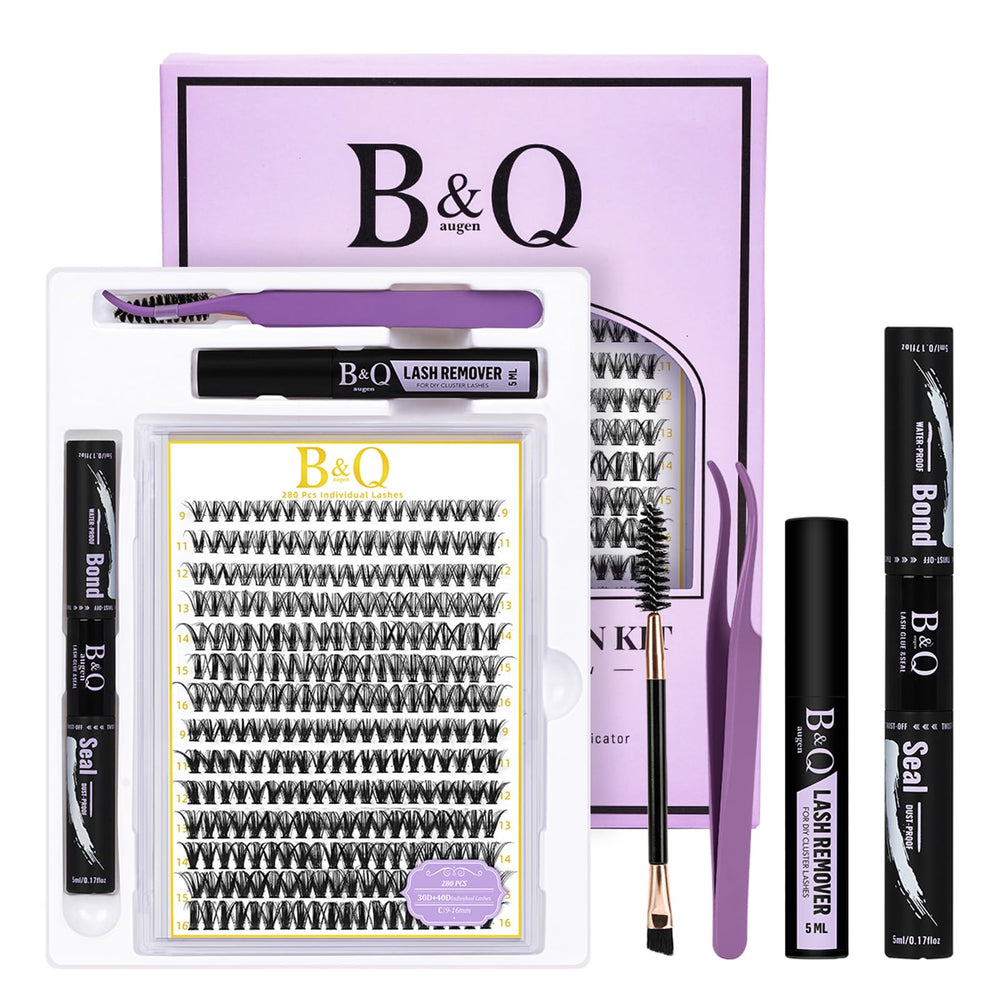 B&Qaugen kit clusters cils 280 pièces emballage pratique pour maison