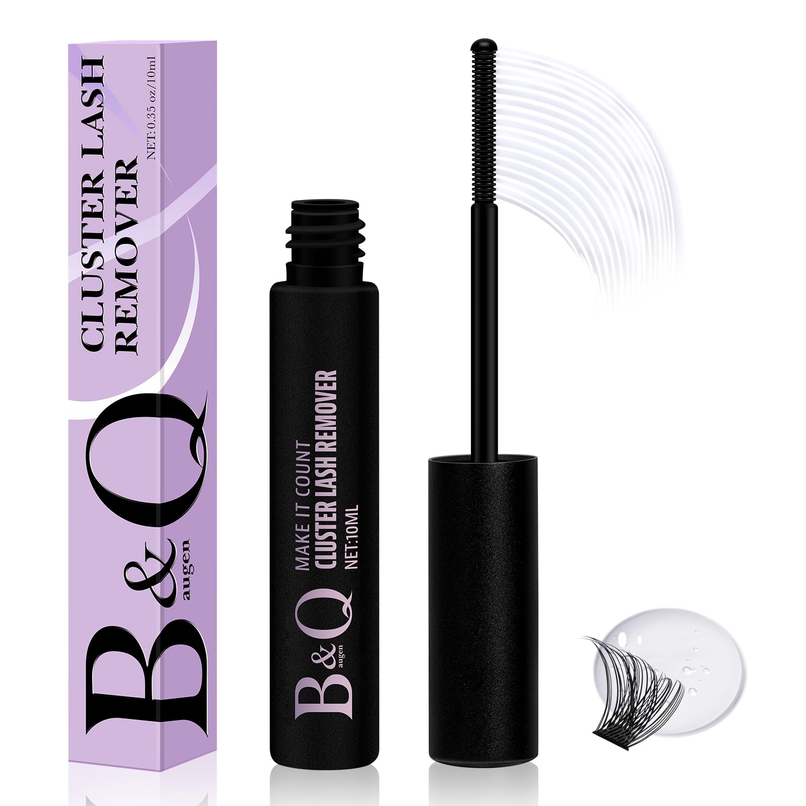 B&Qaugen démaquillant cils en flacon pratique pour retirer le maquillage en douceur.
