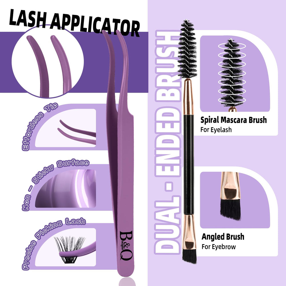 Dissolvant pour faux cils et outils de retrait faciles.