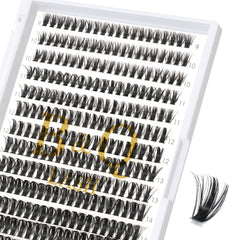 B&Qaugen faux cils 280 grappes, ensemble prêt à poser, résultat rapide et naturel.