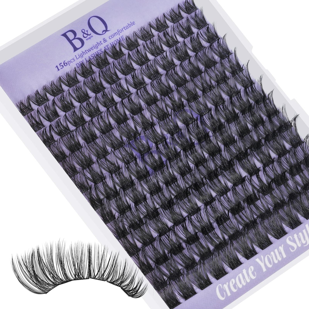 B&Qaugen Lash Clusters B05 D Courbe D, 72 grappes faciles à poser à domicile.