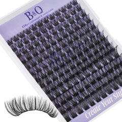 B&Qaugen Lash Clusters B05 D Courbe D, 72 grappes faciles à poser à domicile.
