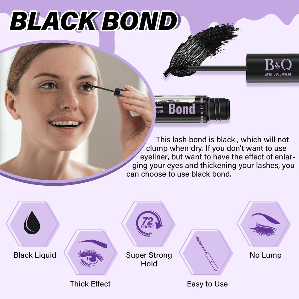 B&Qaugen liant scellant cils noir pour un regard intense