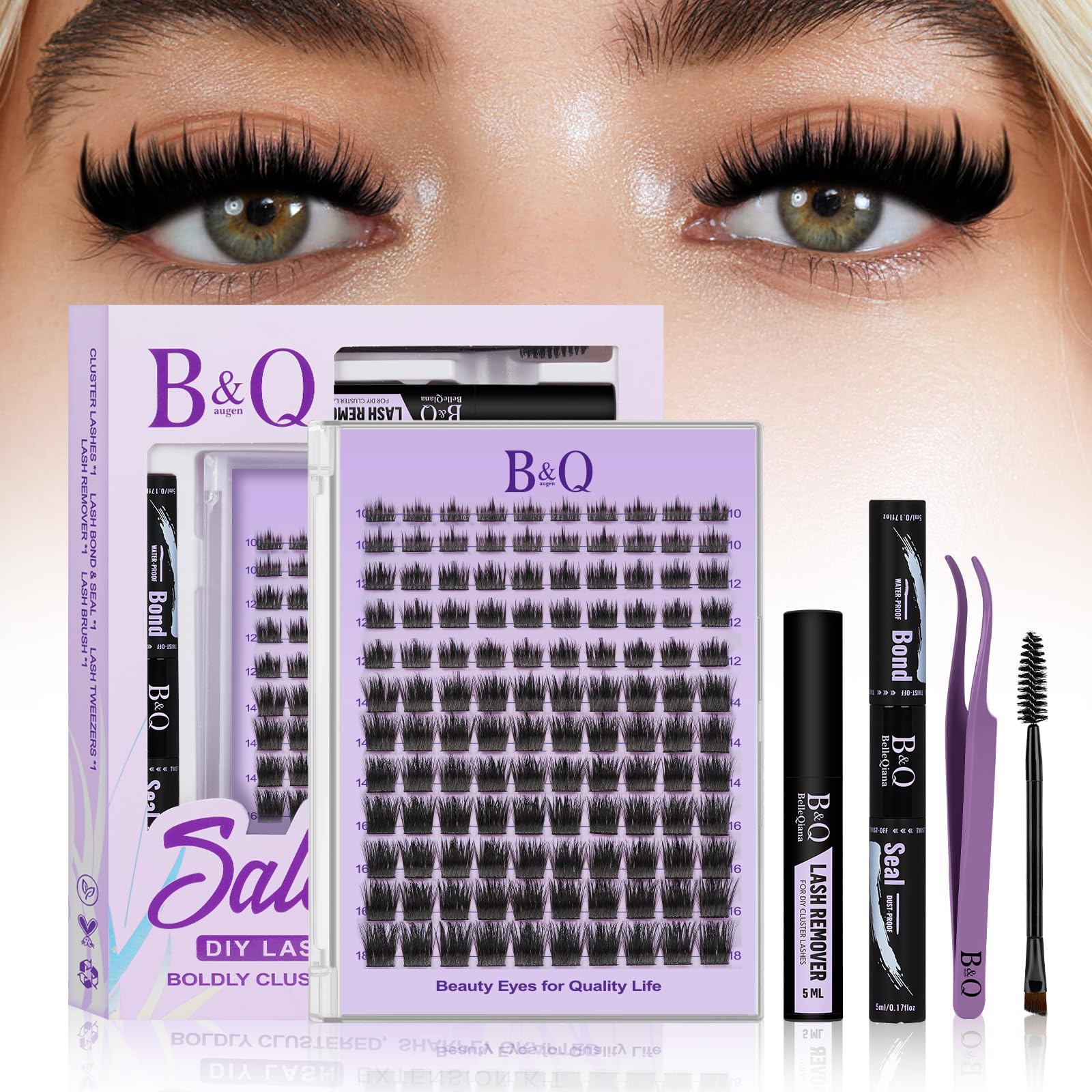 B&Qaugen Manga Lash Clusters spikes for bold volume