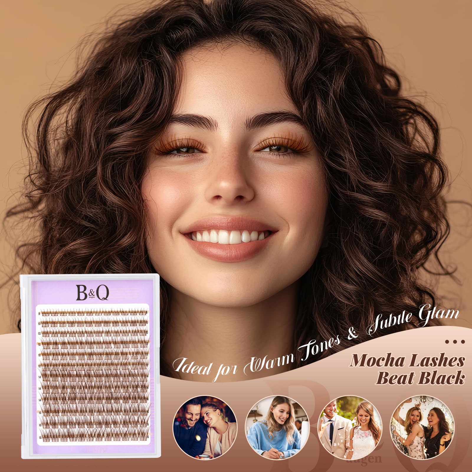 B&Qaugen MochaLash 03 réutilisables pour plusieurs looks