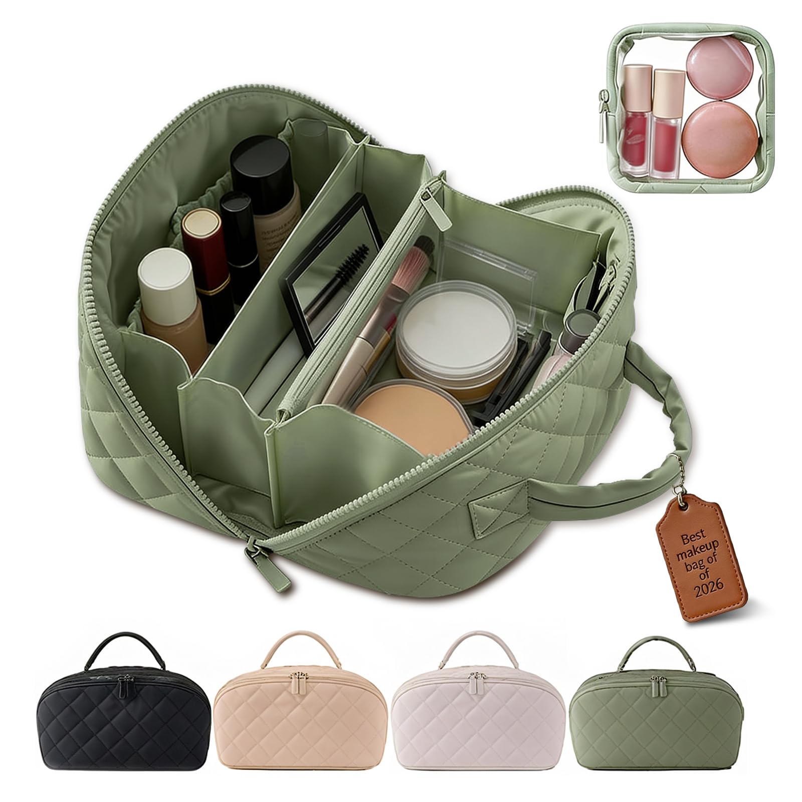 BQFLY trousse maquillage plat 180 degrés, vue d'ensemble claire