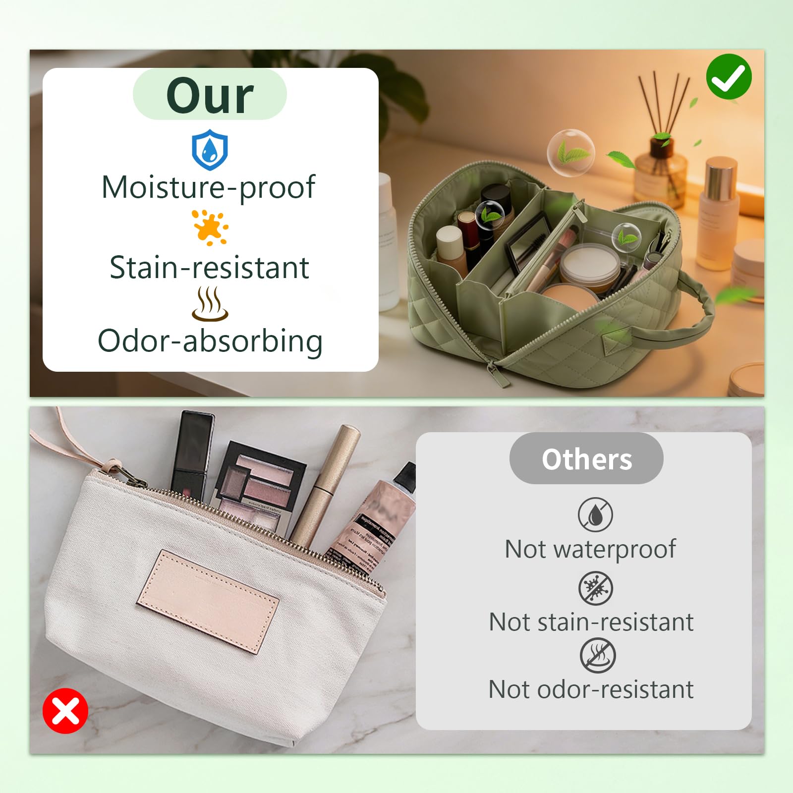 BQFLY sac maquillage léger, idéal pour voyager