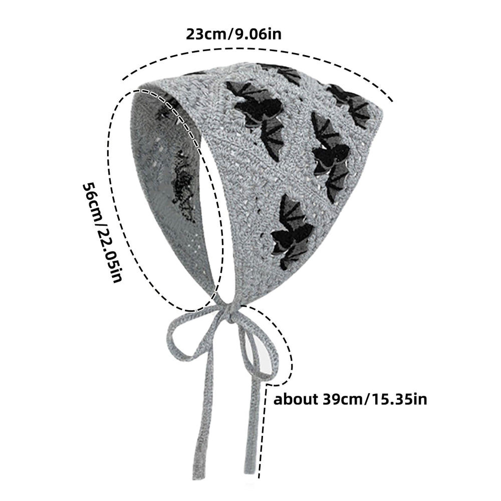 BQSAZHYJ bandana croché gothique, idéal pour fêtes et déguisements grâce à son motif.