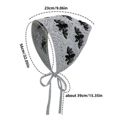 BQSAZHYJ bandana croché gothique, idéal pour fêtes et déguisements grâce à son motif.