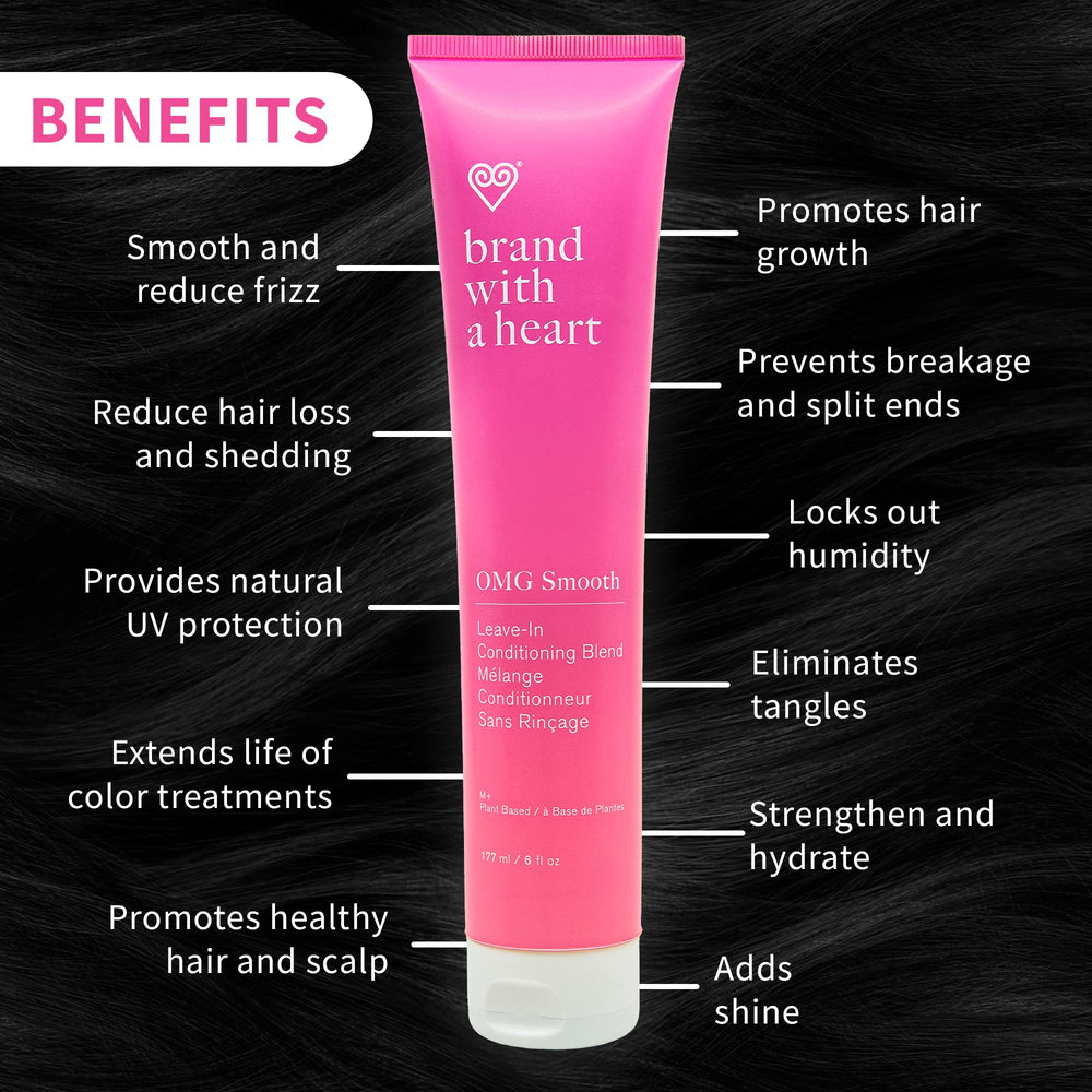 Brand With a Heart Mélange-conditionneur sans rinçage apply sur cheveux facilitant le démêlage.