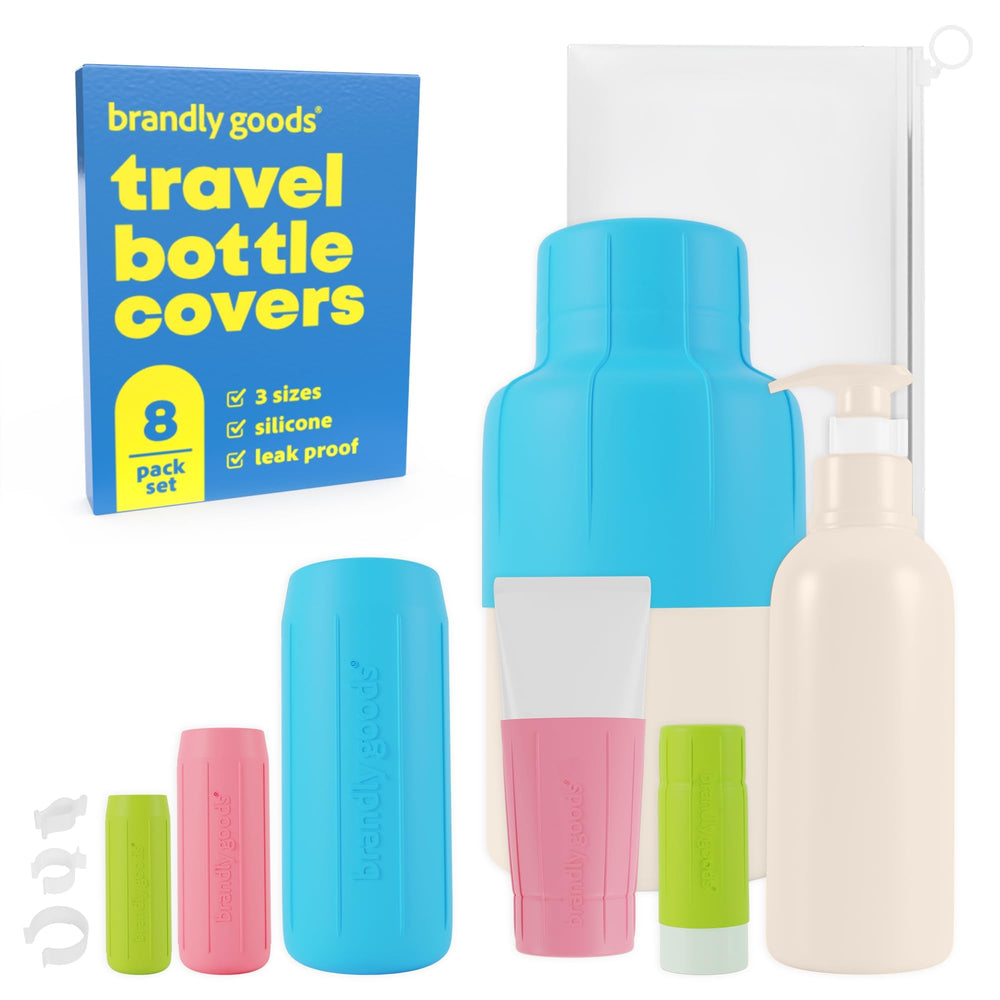 Brandly Goods etui silicone voyage petite: protection anti-fuite pour flacons compacts.