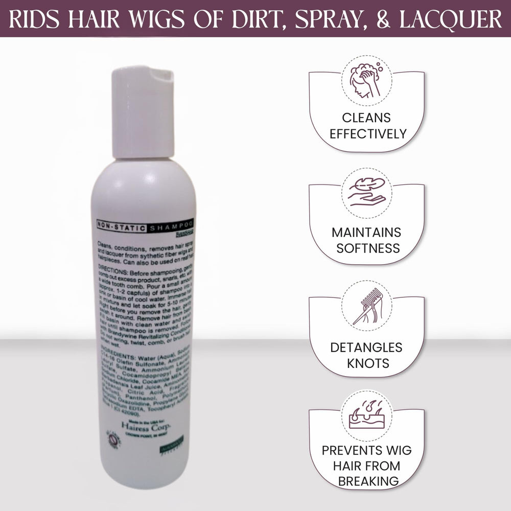 Brandywine Shampoing sans statique – extensions capillaires propres et soyeuses